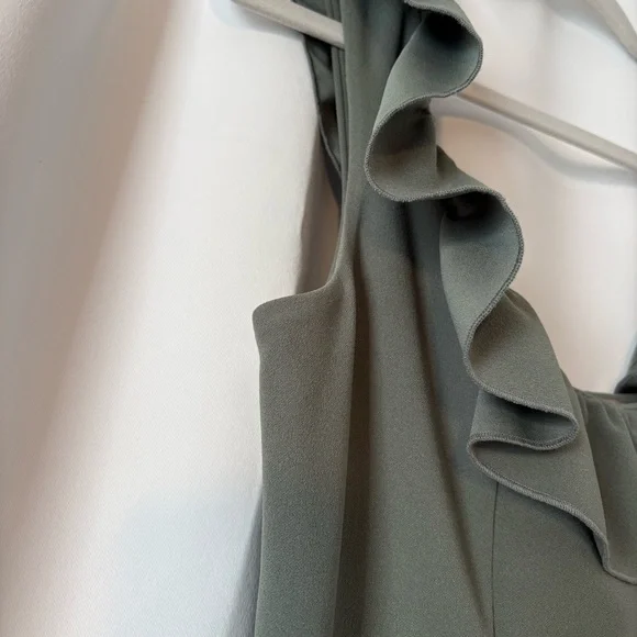 Show Me Your MuMu Green Asymmetrical Ruffle Sundress - Picture 6 of 13